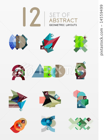 Set of vector abstract geometric layout Set of vector abstract geometric layout 14559499
