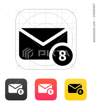 Mail with numbers icon. Vector illustration. 14560487