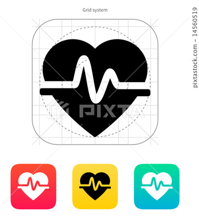 Pulse heart icon. Vector illustration. 14560519