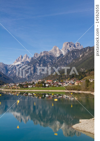 alpine town at Dolomites, Italy 14562658