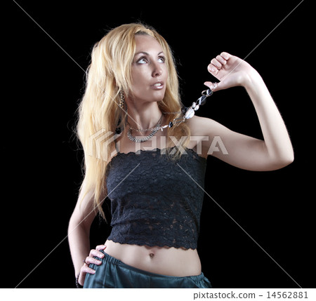 The beautiful young woman with long blonde hair The beautiful young woman with long blonde hair 14562881