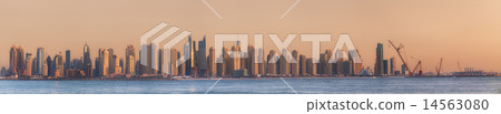 The beauty panorama of Dubai marina. UAE 14563080