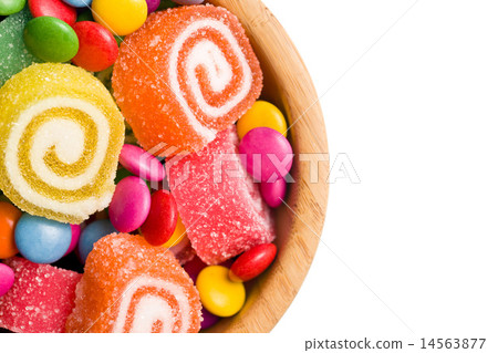 top view of colorful candy 14563877