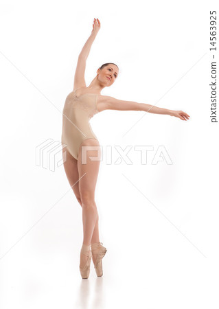 young modern ballet dancer isolated on white background young modern ballet dancer isolated on white background 14563925