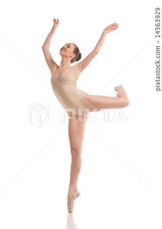 young modern ballet dancer isolated on white background 14563929
