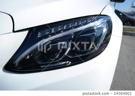 Front view modern tecnology car head light Front view modern tecnology car head light 14564001