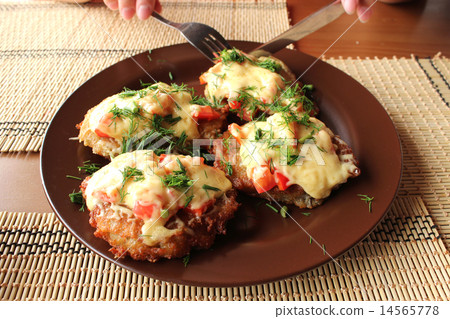 the national Ukrainian dish potato pancake the national Ukrainian dish potato pancake 14565778