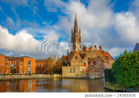 The picturesque city landscape in Bruges, Belgium The picturesque city landscape in Bruges, Belgium 14565976
