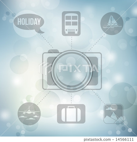 Set design concept icons for holiday and travel  14566111