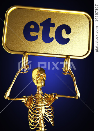 etc word and golden skeleton 14567597