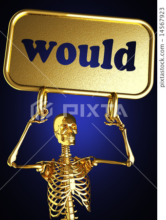 would word and golden skeleton 14567923