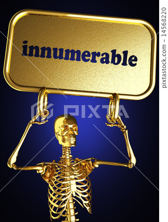innumerable word and golden skeleton 14568220