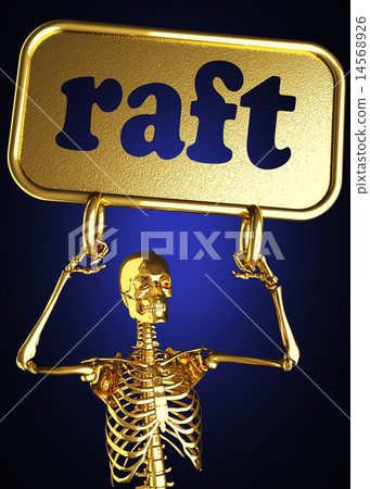 raft word and golden skeleton 14568926