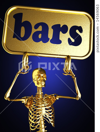 bars word and golden skeleton bars word and golden skeleton 14569063