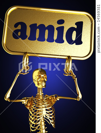 amid word and golden skeleton 14569381