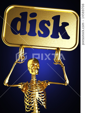 disk word and golden skeleton 14569708