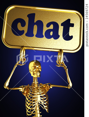 chat word and golden skeleton 14569724