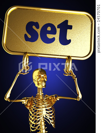 set word and golden skeleton 14570701