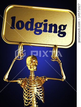 lodging word and golden skeleton 14571027