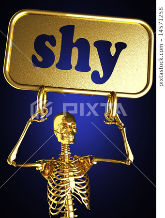 shy word and golden skeleton 14571258