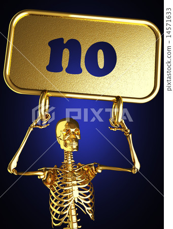 no word and golden skeleton 14571633