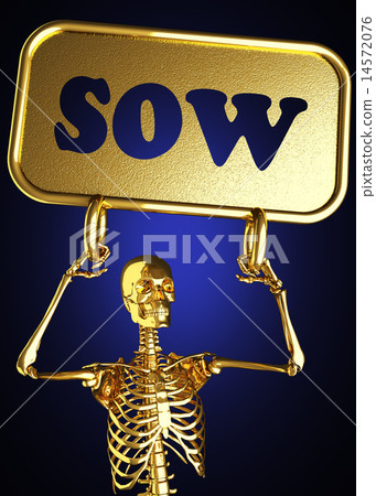 sow word and golden skeleton 14572076