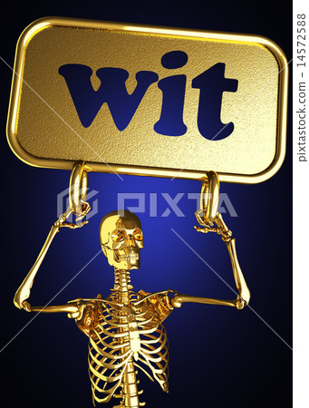 wit word and golden skeleton 14572588