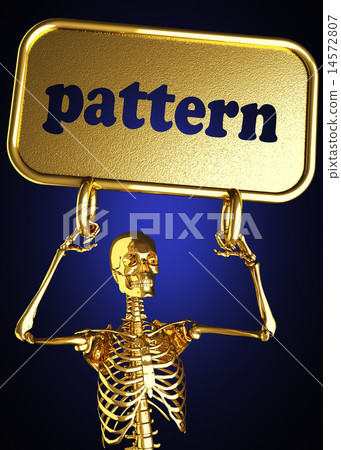 pattern word and golden skeleton pattern word and golden skeleton 14572807