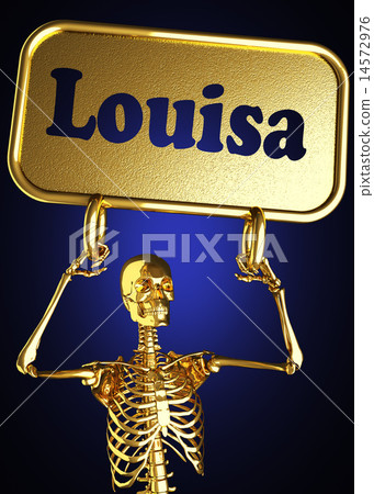 Louisa word and golden skeleton 14572976