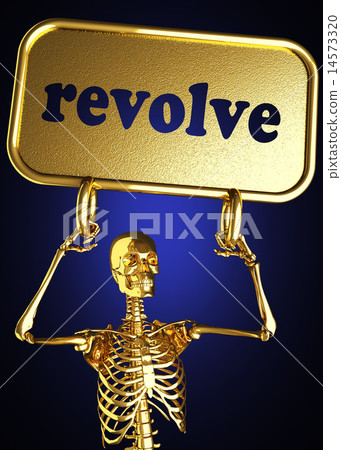 revolve word and golden skeleton revolve word and golden skeleton 14573320