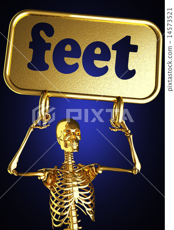feet word and golden skeleton feet word and golden skeleton 14573521