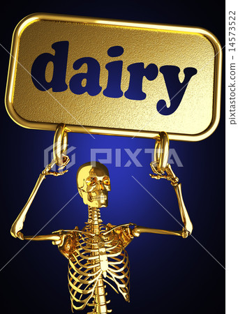 dairy word and golden skeleton dairy word and golden skeleton 14573522
