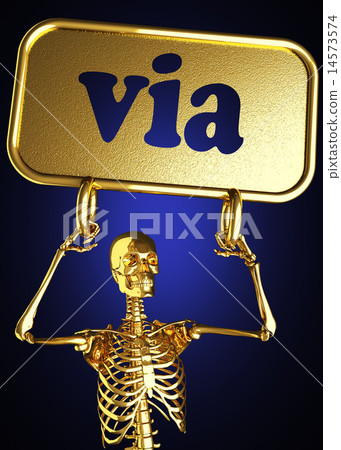 via word and golden skeleton via word and golden skeleton 14573574