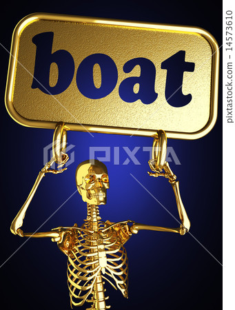 boat word and golden skeleton boat word and golden skeleton 14573610
