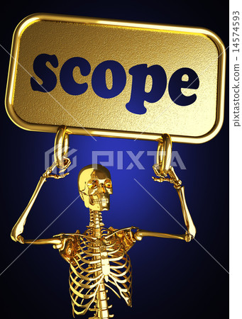scope word and golden skeleton scope word and golden skeleton 14574593
