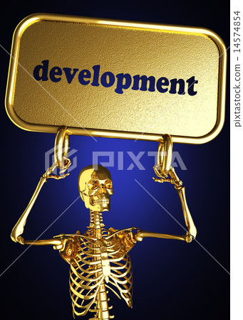 development word and golden skeleton 14574854