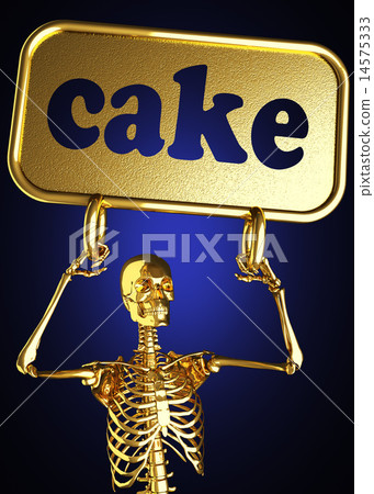 cake word and golden skeleton 14575333