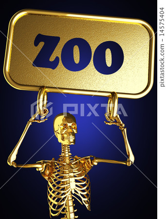 zoo word and golden skeleton zoo word and golden skeleton 14575404