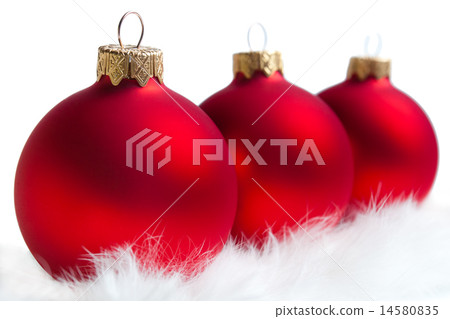 Three red Christmas tree balls Three red Christmas tree balls 14580835