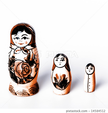 Russian Dolls Matryoshka Isolated on white  14584512