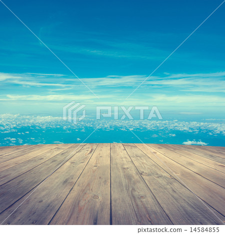 Aerial view from wooden platform Aerial view from wooden platform 14584855