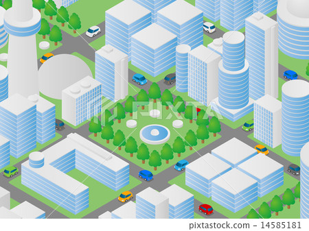 City and transport illustration 14585181