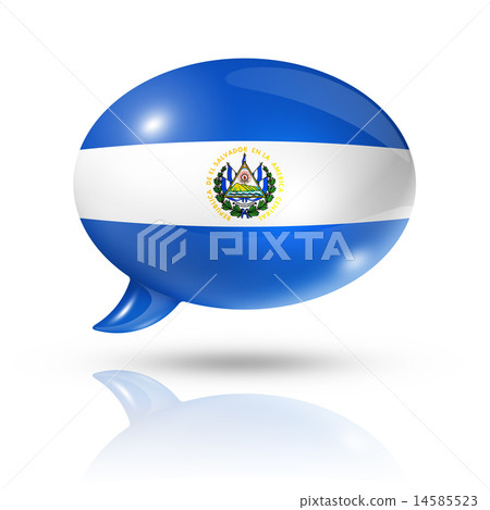 Salvadoran flag speech bubble 14585523