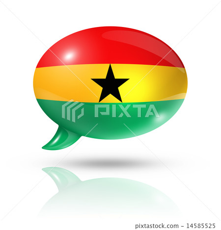 Ghanaian flag speech bubble 14585525