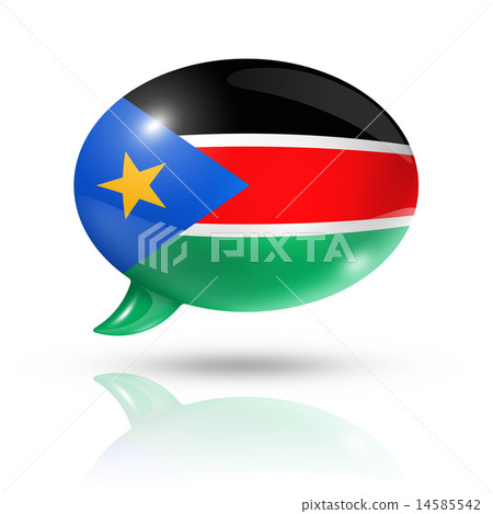 South Sudan flag speech bubble 14585542