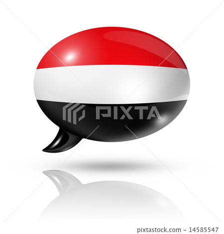 Yemen flag speech bubble Yemen flag speech bubble 14585547