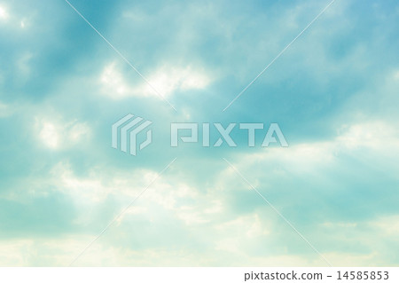 Cloudy weather with sunshine in the sky 14585853