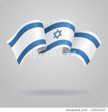 Israeli waving Flag. Vector illustration Israeli waving Flag. Vector illustration 14587287