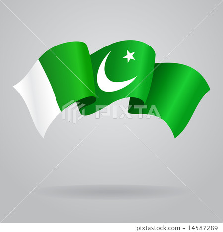 Pakistani waving Flag. Vector illustration Pakistani waving Flag. Vector illustration 14587289