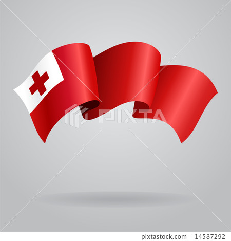 Tonga waving Flag. Vector illustration 14587292